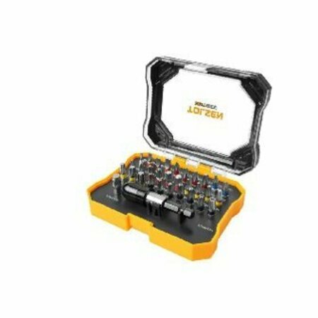 TOLSEN 32Pcs Bit Set, 6150 Cr-V, Chrome Plated Surface, 1/4x100mm, SL3x0.6, SL4x0.8, SL5x1.0, SL6x1.0,  20377